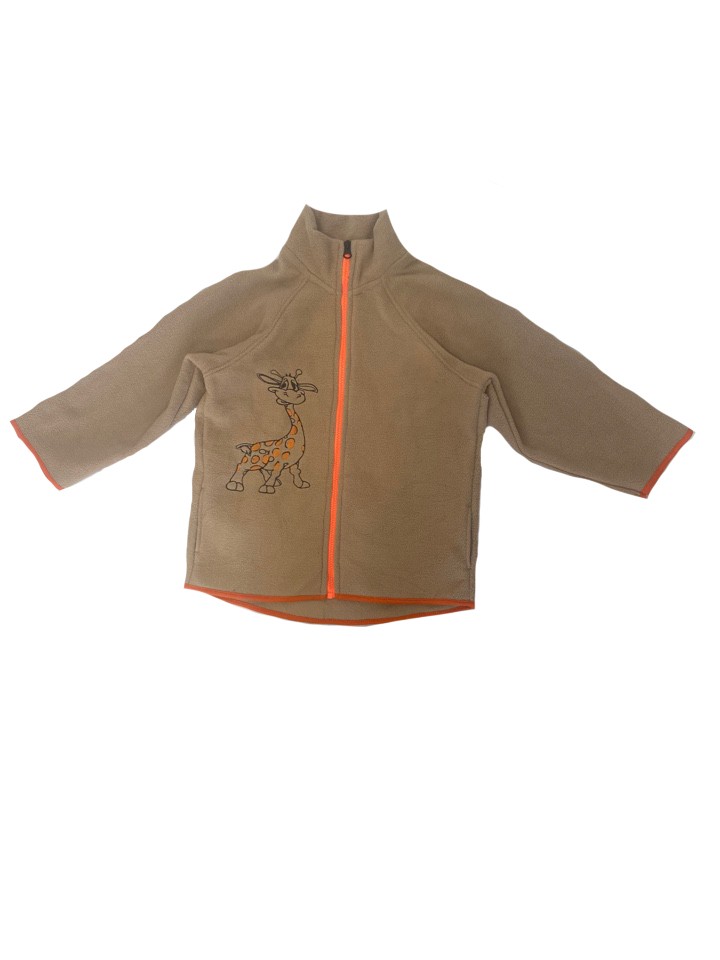 Толстовка (куртка) детская флис комбинированная с вышевкой