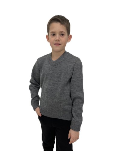 Джемпер детский вязаный V-обр. вырез Джемпер детский вязаный V-обр. вырез